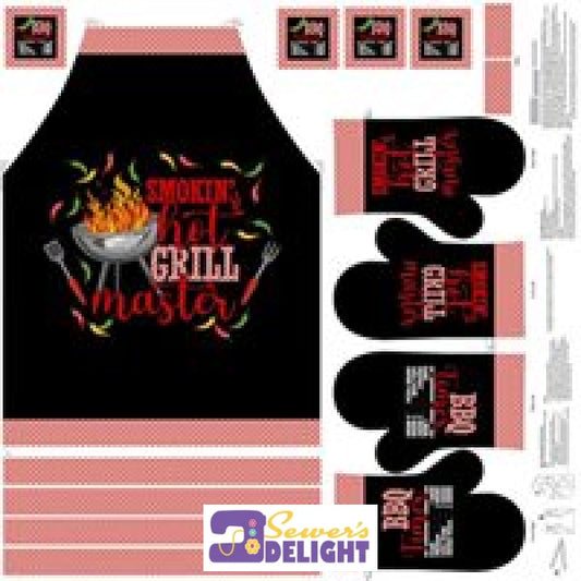 Smokin Hot Apron Black - Panel Kit Fabric