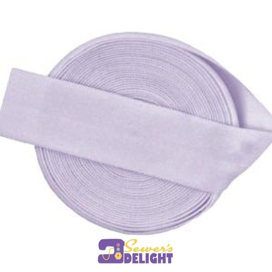 20Mm (3/4) Solid Matte Fold Over Elastic - Lilac Purple Bag Supplies