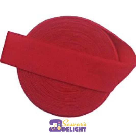 20Mm (3/4) Solid Matte Fold Over Elastic - Red Bag Supplies