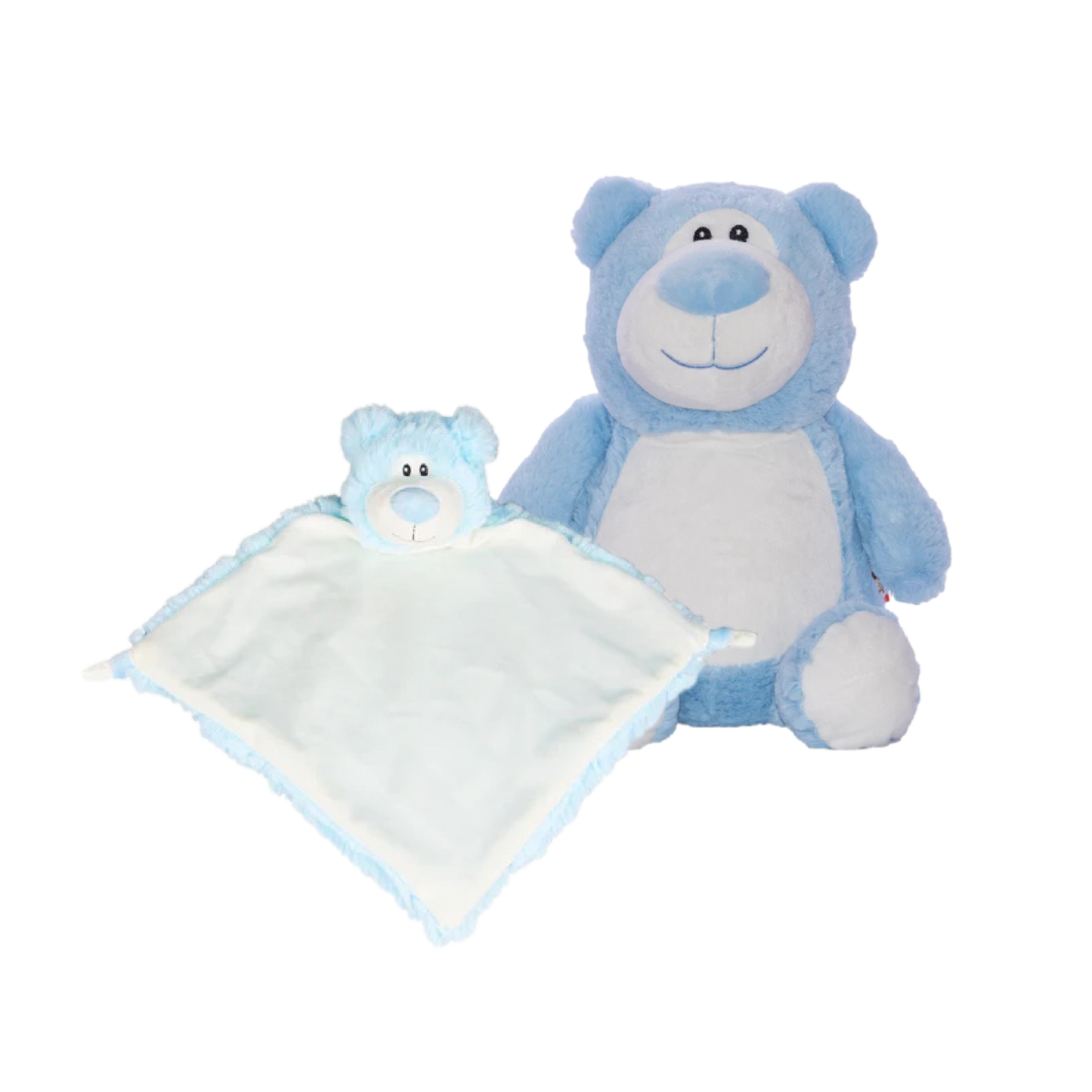 Blue Bear Sibling Set Custom Embroidery