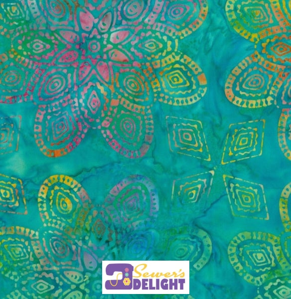 Batik Bright Mandala - 1242 Fabric