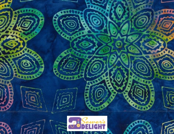 Batik Bright Mandala - 1247 Fabric