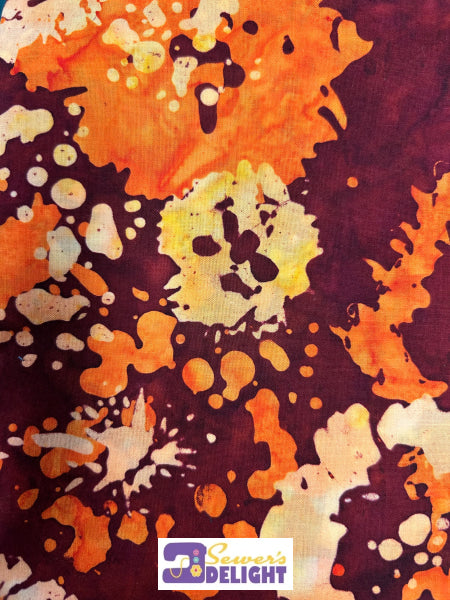 Batik Orange Splash Fabric