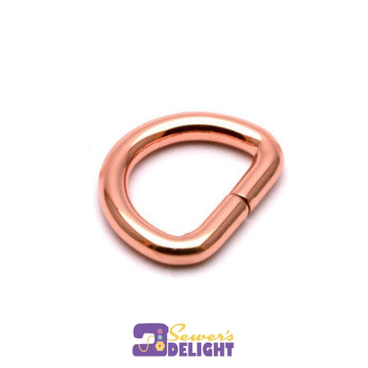 D Ring -25Mm (1) - 4 Pkt Rose Gold Rings
