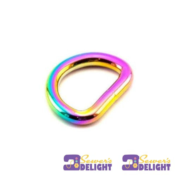 D Rings Various 3/4 ( 20Mm ) Iridescent Rainbow Bag-Making