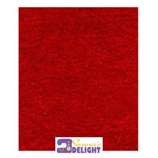 Felt Red 90Cm X 1M Fabrics & Pre-Cut Packs