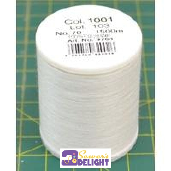 Madeira Bobbinfill 70 1500M-100% Polyester White Stabilizers & Bobbin Fill