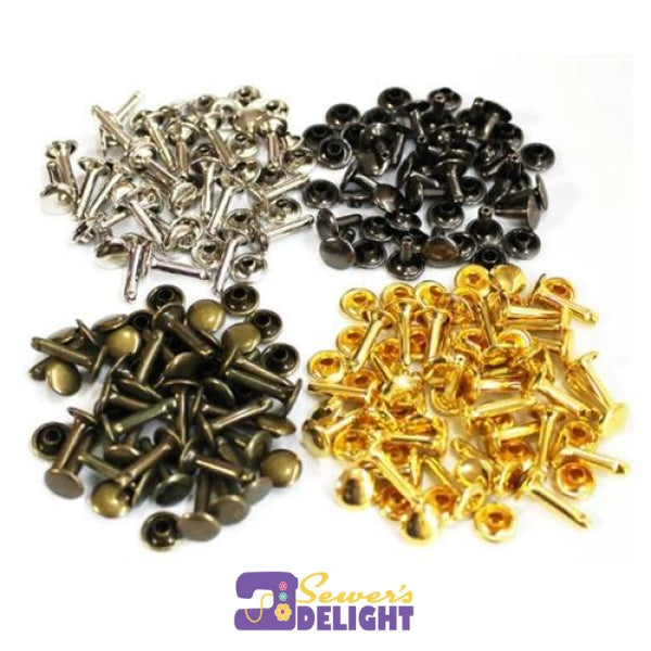 Metal Double Capped Rivets Bag Hardware
