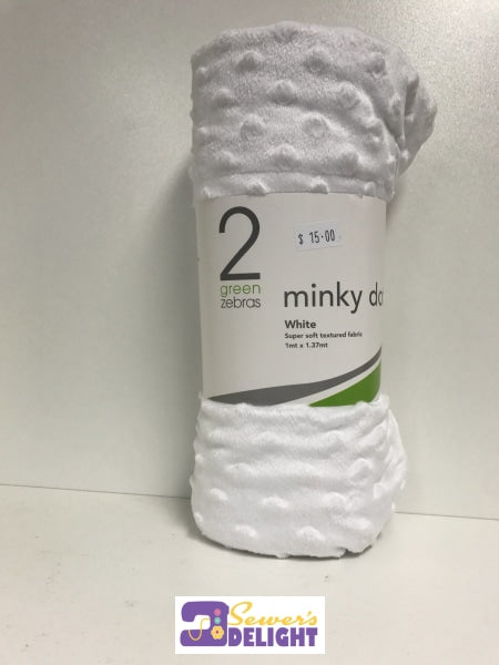Minky Dot White Fabric Ranges