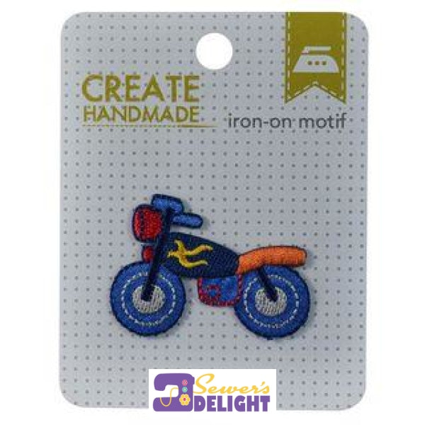 Motor Bike Motif Zips & Buttons