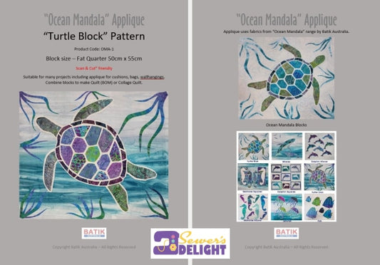 Ocean Mandala Turtle Pattern