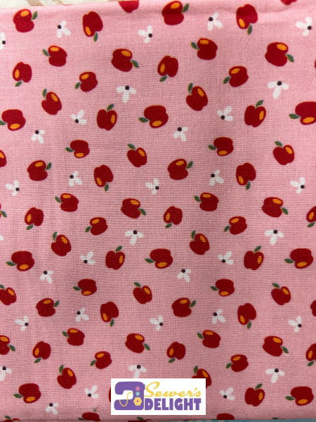 Pink Red Apples - Pinks Fabric