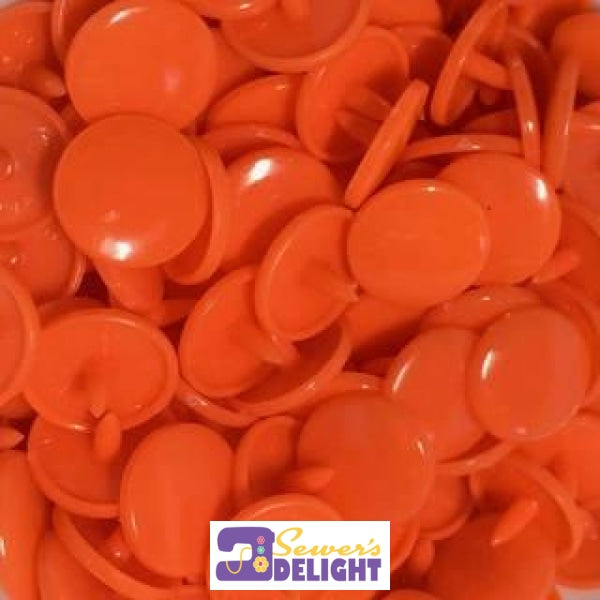 Plastic Kam Snaps Orange Zips & Buttons