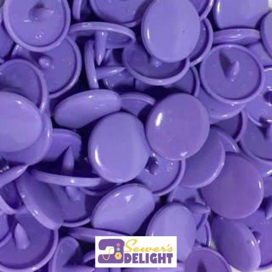 Plastic Kam Snaps Purple Zips & Buttons