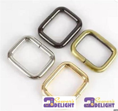 Rectangle Ring 3/4 Antique Brass D Rings