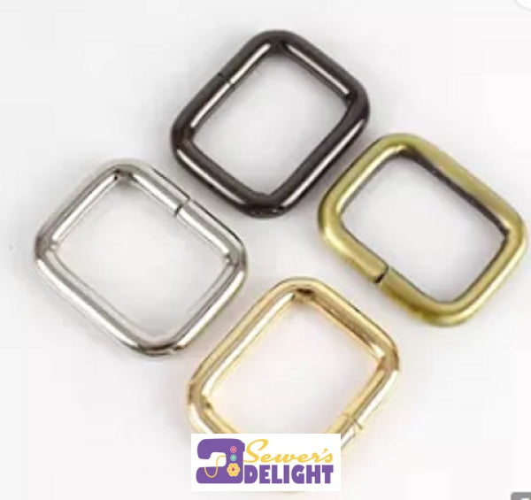 One Inch Rectangle Rings Antique Brass Make Your Own Bag