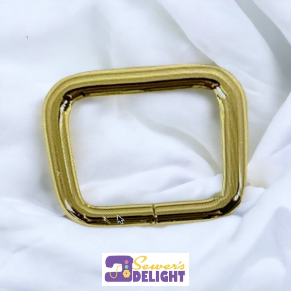 Rectangle Rings (1) 25Mm 4 Pkt Gold Bag-Making