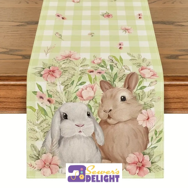 Table Runner/Placemats - Easter Green Runner The Mad Hooper