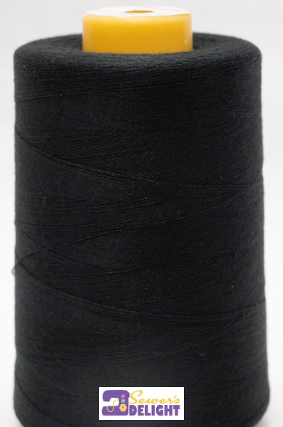Tiger Overlocker Thread- Black 5000M Sewing-Tools
